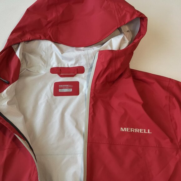 NWT Merrell Rain Jacket Waterproof Red Men’s Medium New - Picture 6 of 11